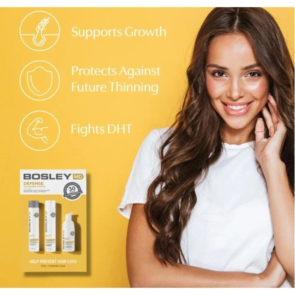 BosleyMD Defense Volumizing System 3-Step Hair Loss Prevention Kit for Fine Hair